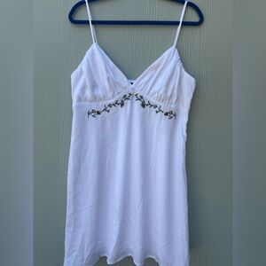 Wild Fable White Dress with Floral Details